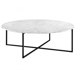 Elle Luxe Marble Round Coffee Tables - 1090/370mm - Globewest